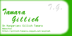 tamara gillich business card